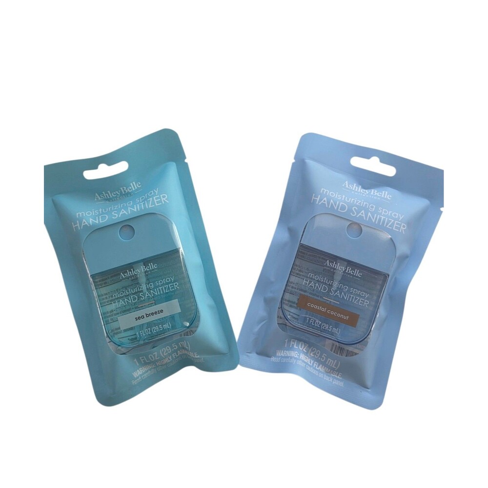 Ashley Belle Moisturizing Hand Sanitizer spray Sea Breeze & Coastal Coconut 2pk
